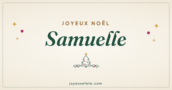 Image « Joyeux Noël Samuelle » au format large