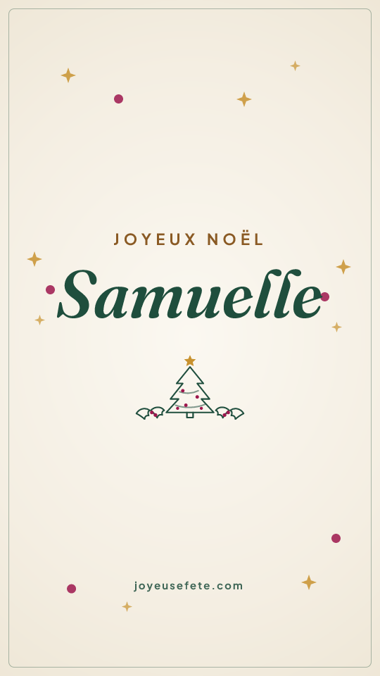Image « Joyeux Noël Samuelle » au format story