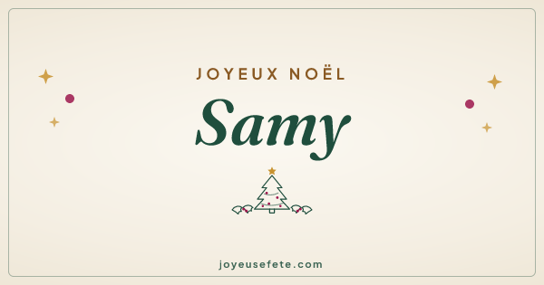 Image « Joyeux Noël Samy » au format large