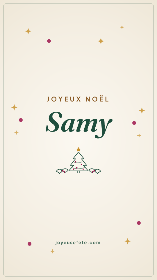 Image « Joyeux Noël Samy » au format story