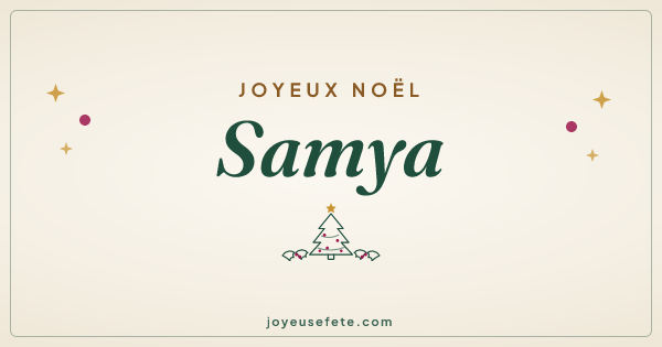 Image « Joyeux Noël Samya » au format large