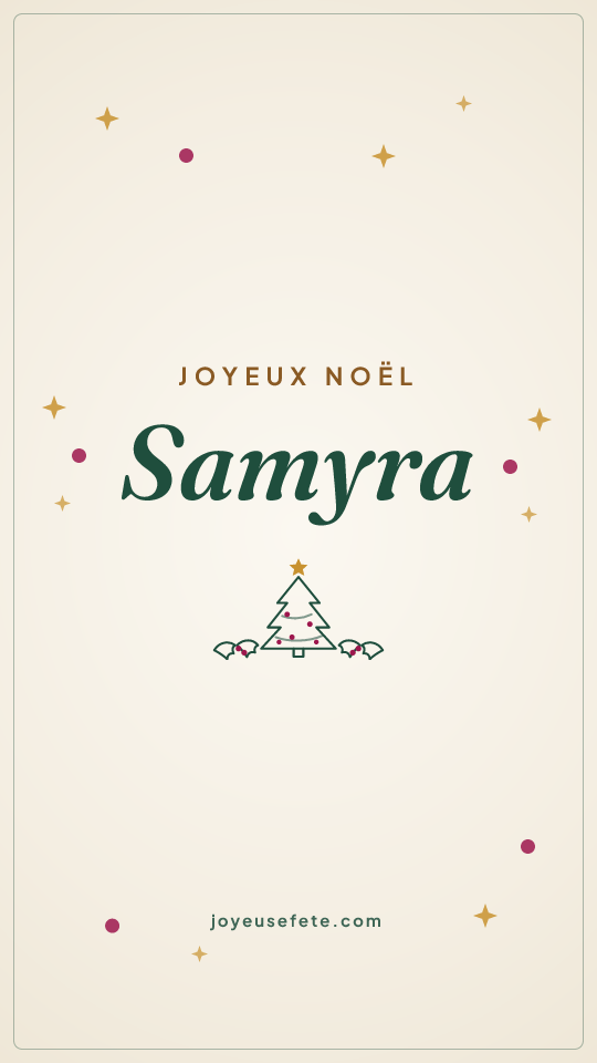 Image « Joyeux Noël Samyra » au format story