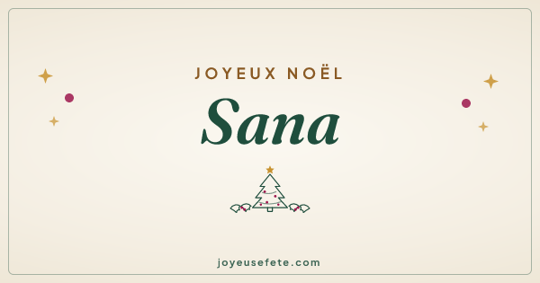 Image « Joyeux Noël Sana » au format large