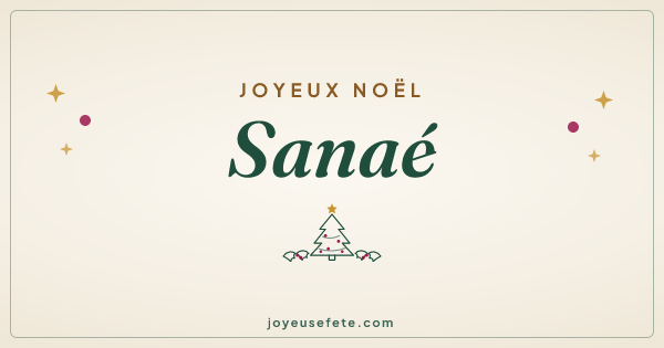 Image « Joyeux Noël Sanaé » au format large