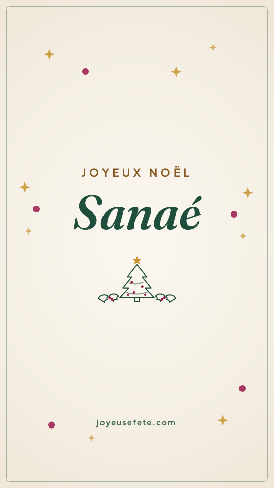 Image « Joyeux Noël Sanaé » au format story