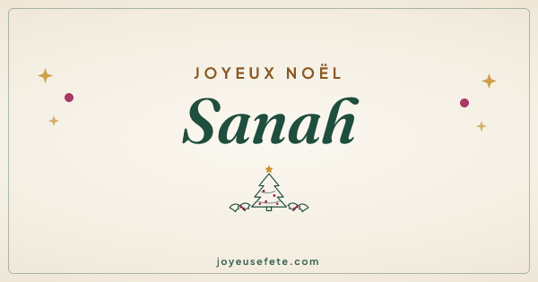 Image « Joyeux Noël Sanah » au format large