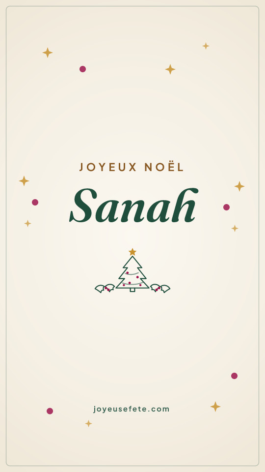 Image « Joyeux Noël Sanah » au format story
