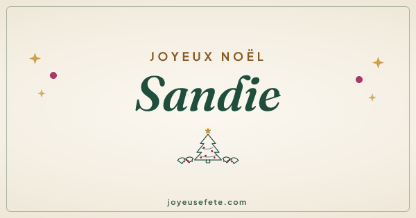 Image « Joyeux Noël Sandie » au format large