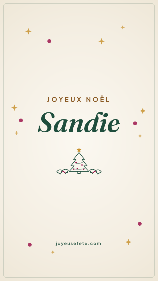 Image « Joyeux Noël Sandie » au format story