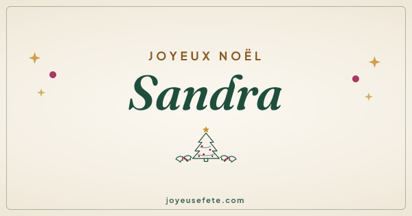 Image « Joyeux Noël Sandra » au format large