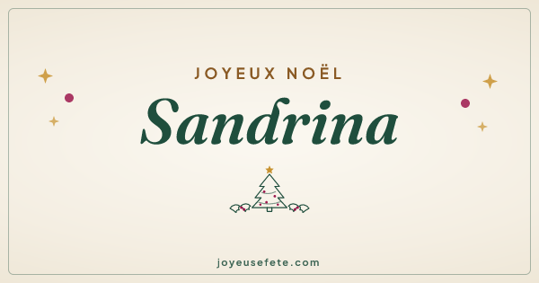 Image « Joyeux Noël Sandrina » au format large