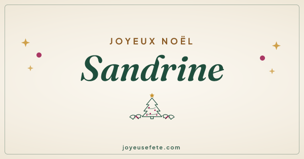 Image « Joyeux Noël Sandrine » au format large