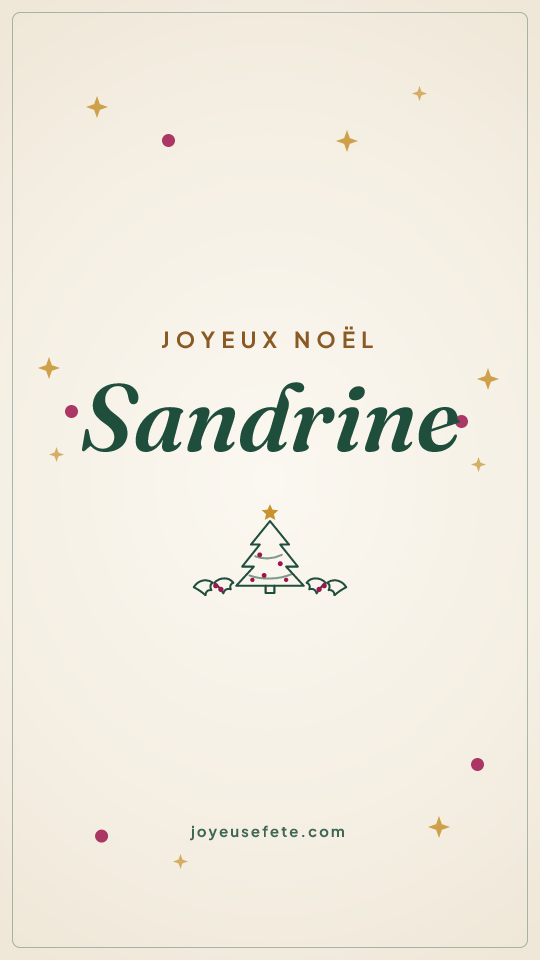Image « Joyeux Noël Sandrine » au format story