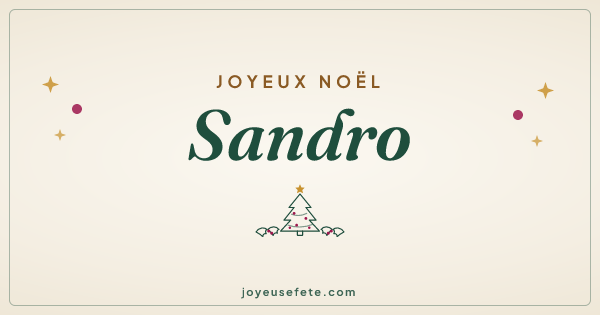 Image « Joyeux Noël Sandro » au format large