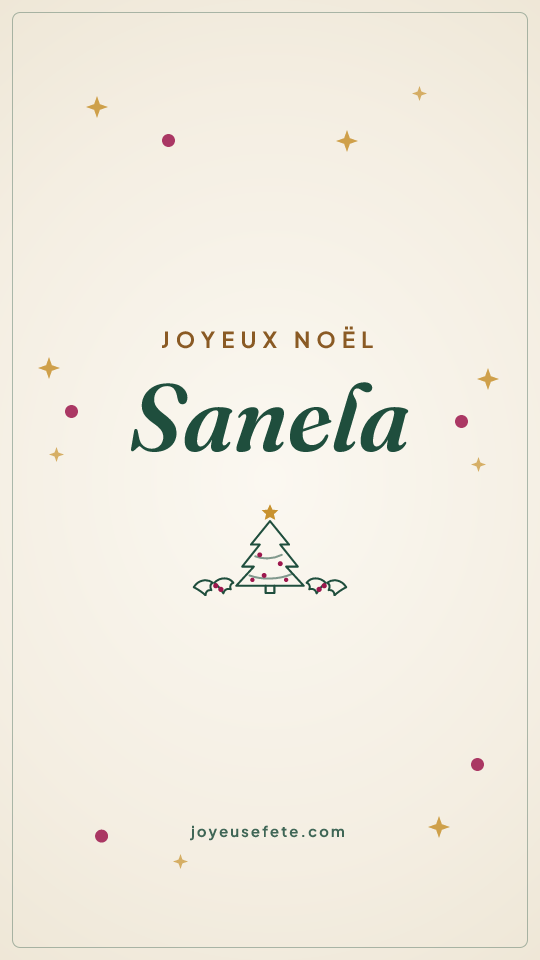 Image « Joyeux Noël Sanela » au format story