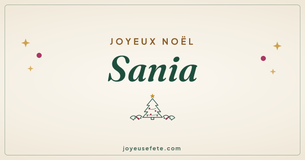 Image « Joyeux Noël Sania » au format large