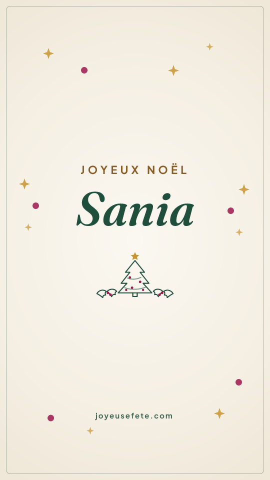 Image « Joyeux Noël Sania » au format story