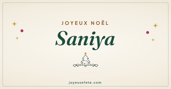 Image « Joyeux Noël Saniya » au format large