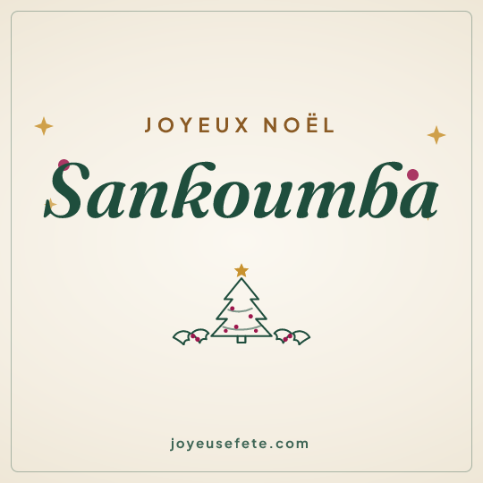 Image carrée « Joyeux Noël Sankoumba » pour WhatsApp
