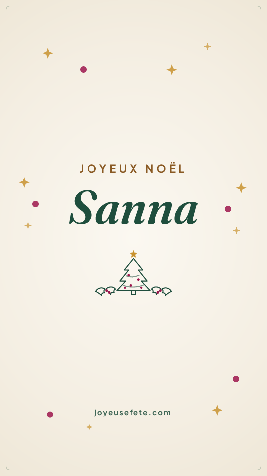 Image « Joyeux Noël Sanna » au format story
