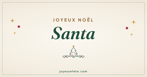 Image « Joyeux Noël Santa » au format large