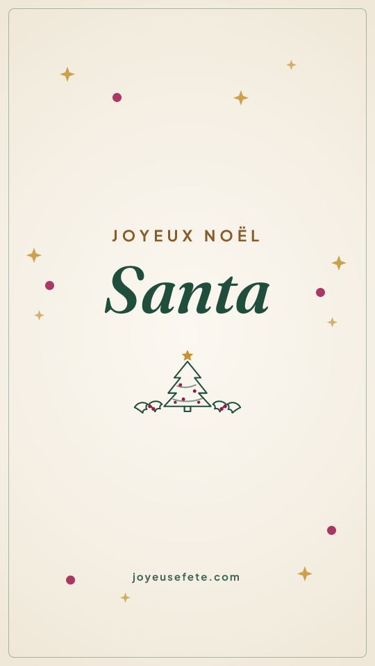 Image « Joyeux Noël Santa » au format story