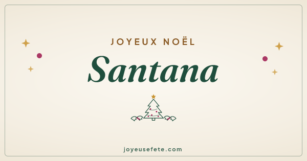 Image « Joyeux Noël Santana » au format large