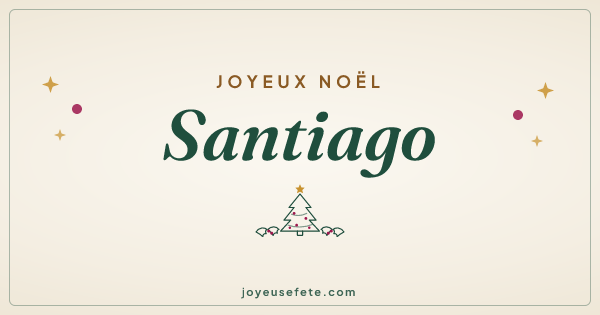 Image « Joyeux Noël Santiago » au format large