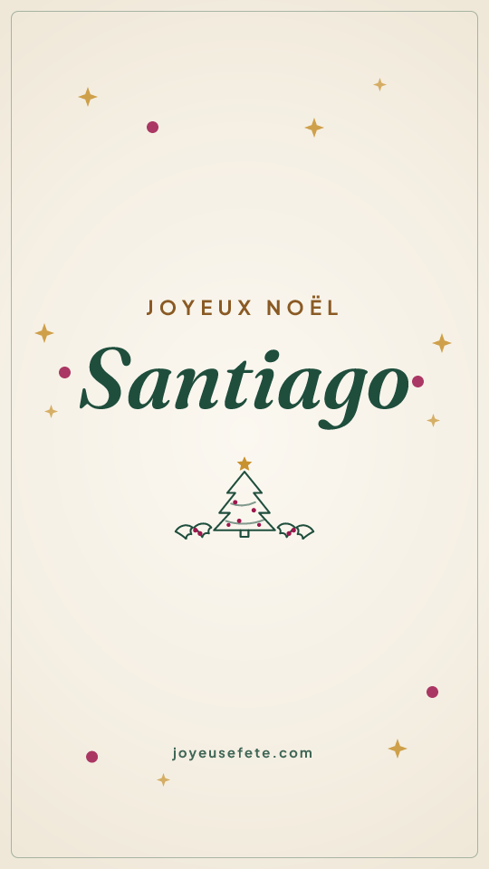 Image « Joyeux Noël Santiago » au format story
