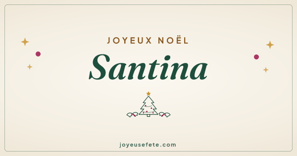 Image « Joyeux Noël Santina » au format large