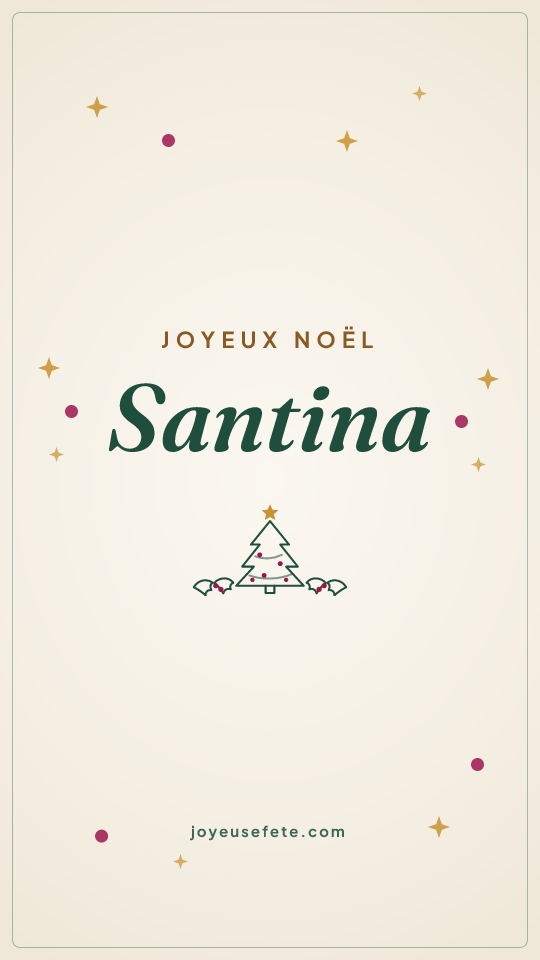 Image « Joyeux Noël Santina » au format story
