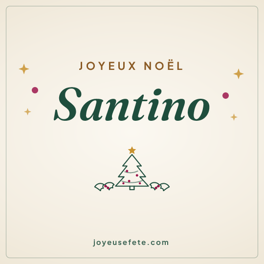 Image carrée « Joyeux Noël Santino » pour WhatsApp