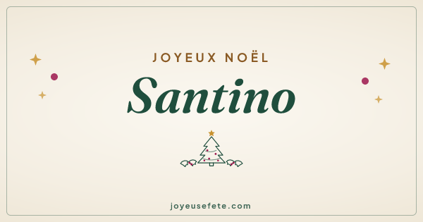 Image « Joyeux Noël Santino » au format large