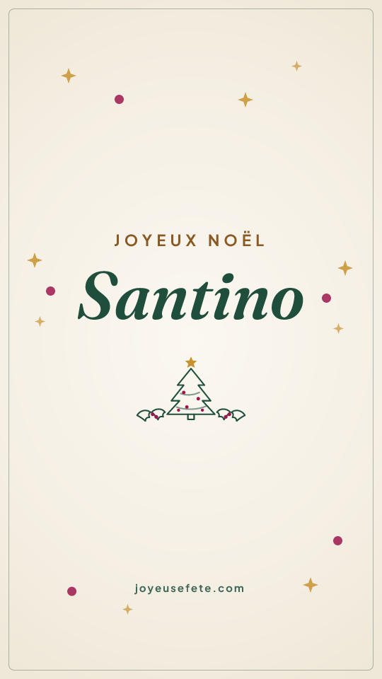 Image « Joyeux Noël Santino » au format story