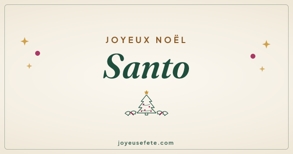 Image « Joyeux Noël Santo » au format large