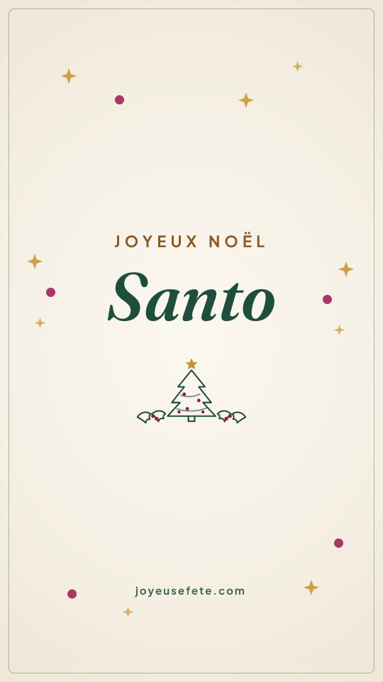 Image « Joyeux Noël Santo » au format story