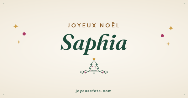 Image « Joyeux Noël Saphia » au format large