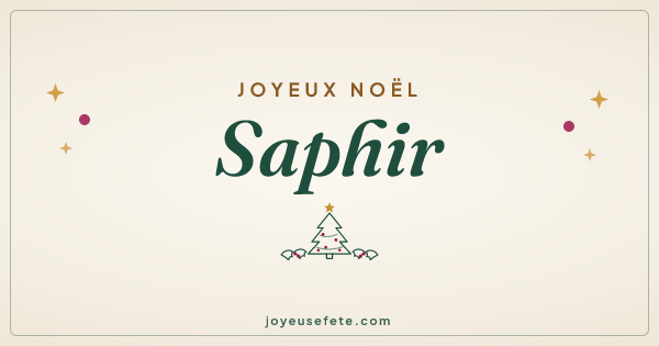 Image « Joyeux Noël Saphir » au format large