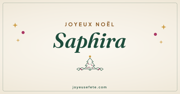 Image « Joyeux Noël Saphira » au format large