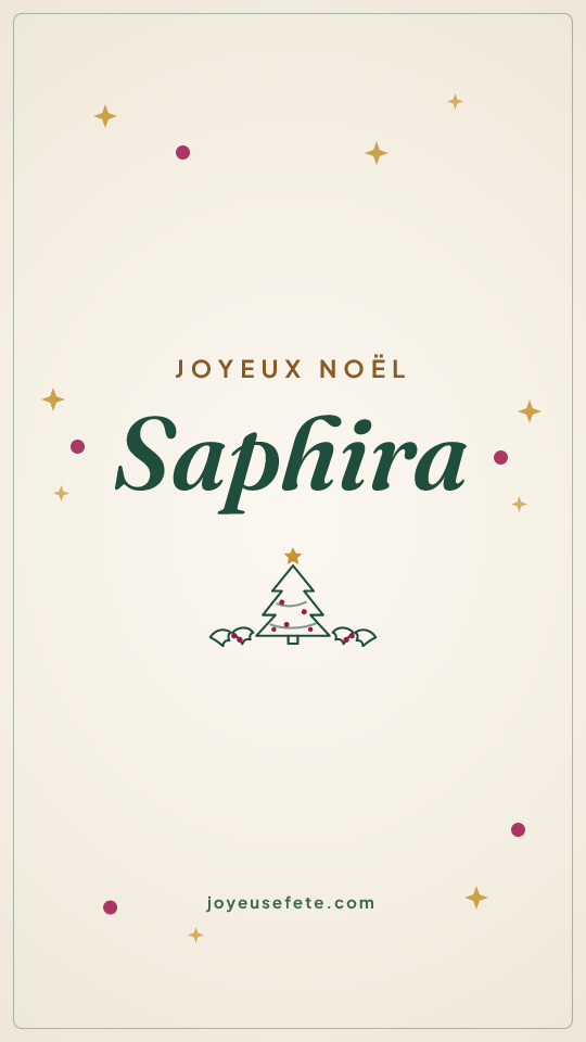 Image « Joyeux Noël Saphira » au format story