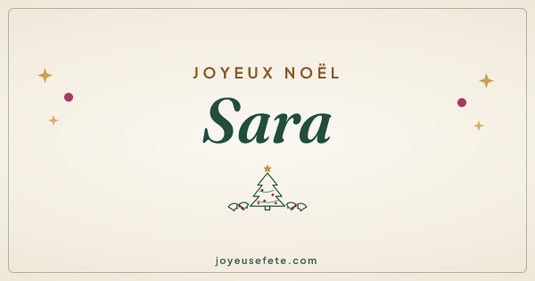 Image « Joyeux Noël Sara » au format large
