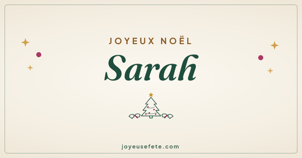 Image « Joyeux Noël Sarah » au format large