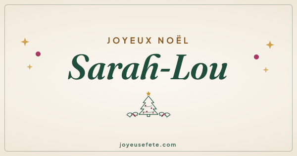 Image « Joyeux Noël Sarah-Lou » au format large