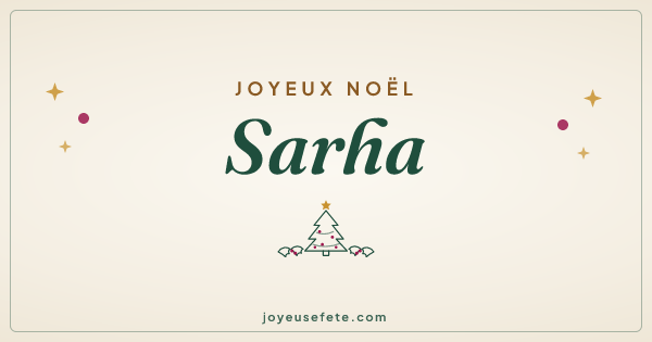 Image « Joyeux Noël Sarha » au format large