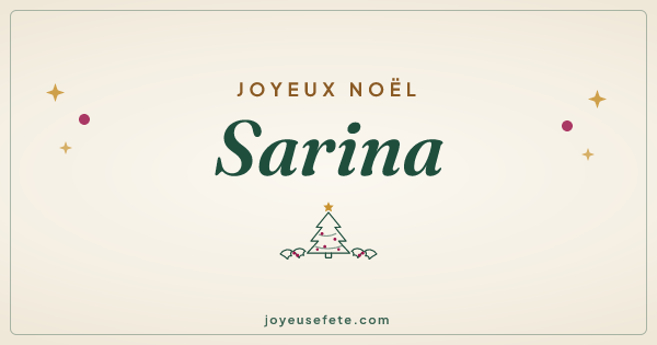 Image « Joyeux Noël Sarina » au format large