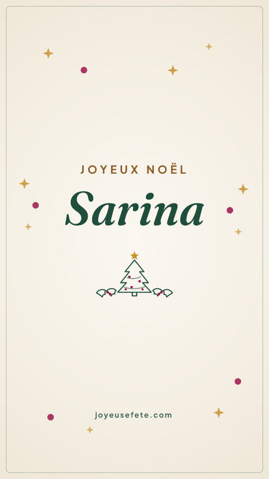Image « Joyeux Noël Sarina » au format story
