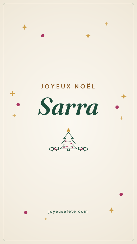 Image « Joyeux Noël Sarra » au format story