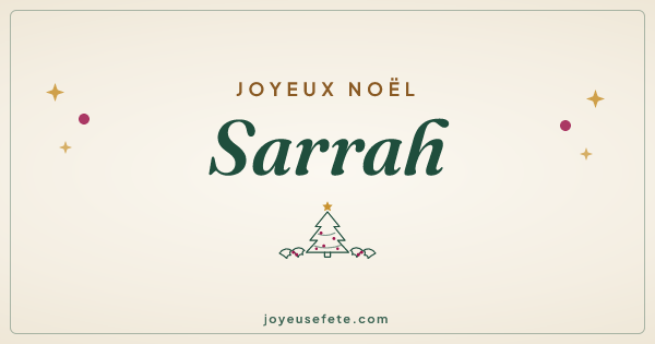 Image « Joyeux Noël Sarrah » au format large
