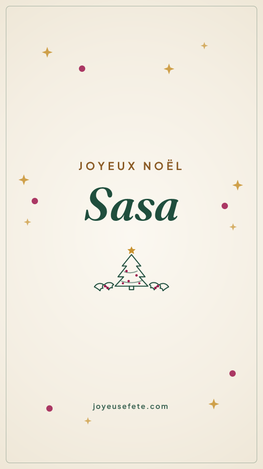 Image « Joyeux Noël Sasa » au format story