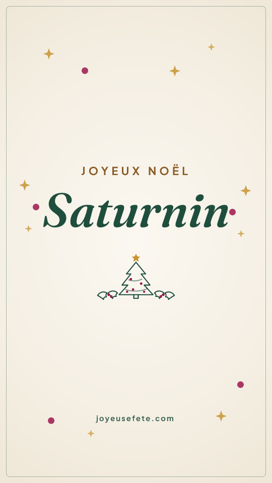 Image « Joyeux Noël Saturnin » au format story